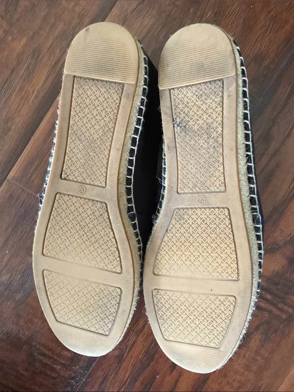 Tory Burch Navy Espadrille Slip-On with Red Logo